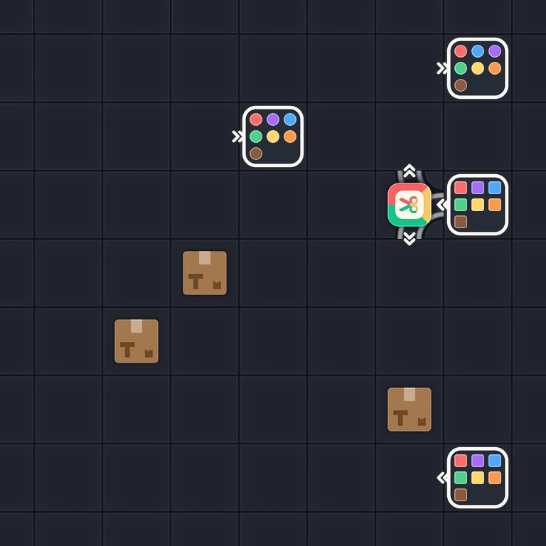 Original Tiny Trains level 195 puzzle board