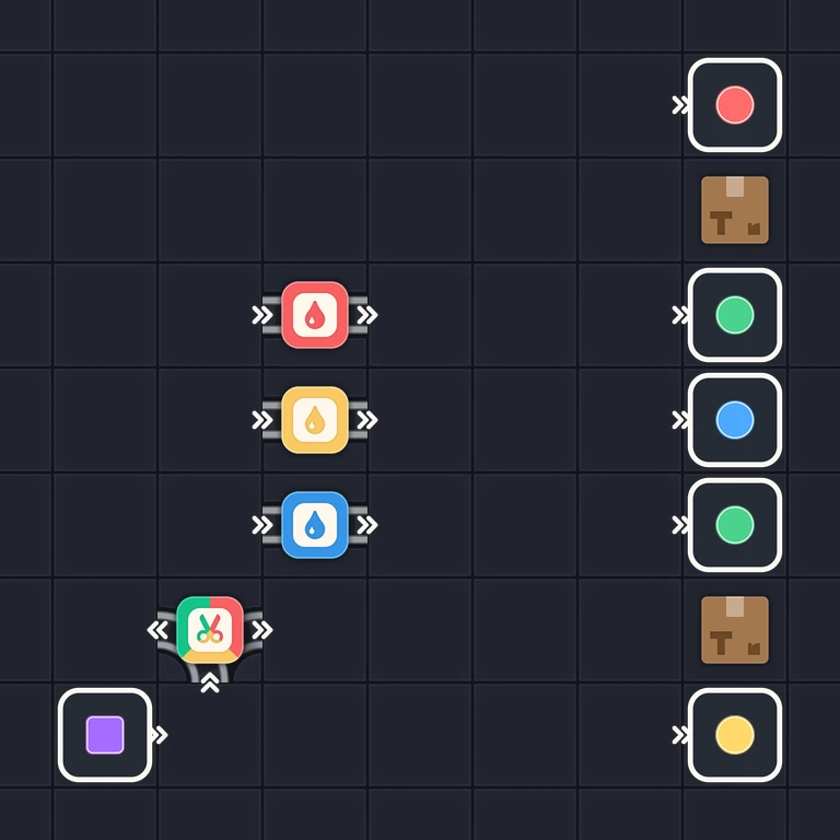 Original Tiny Trains level 197 puzzle board