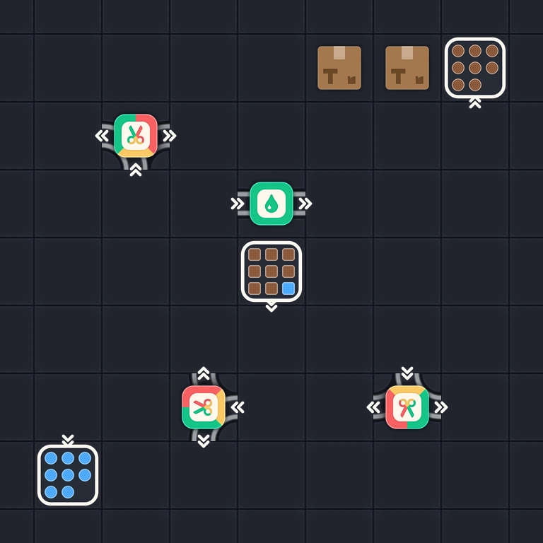 Original Tiny Trains level 198 puzzle board